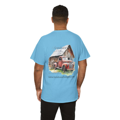 Rustic Farmhouse Unisex Tee, Country Style Shirt, Vintage Truck Tee, Back to Nature Apparel, Ideal Gift for Farm Lovers