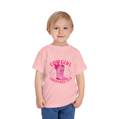 Cowgirl Christmas Club Tee - Pink Retro Holiday Shirt