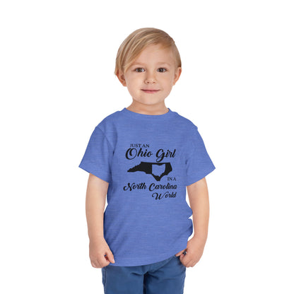 Toddler Tee Ohio Girl in North Carolina World Design Shirt