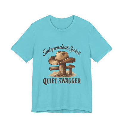 Quiet Swagger Cowboy Tee — Independent Spirit Western T-Shirt