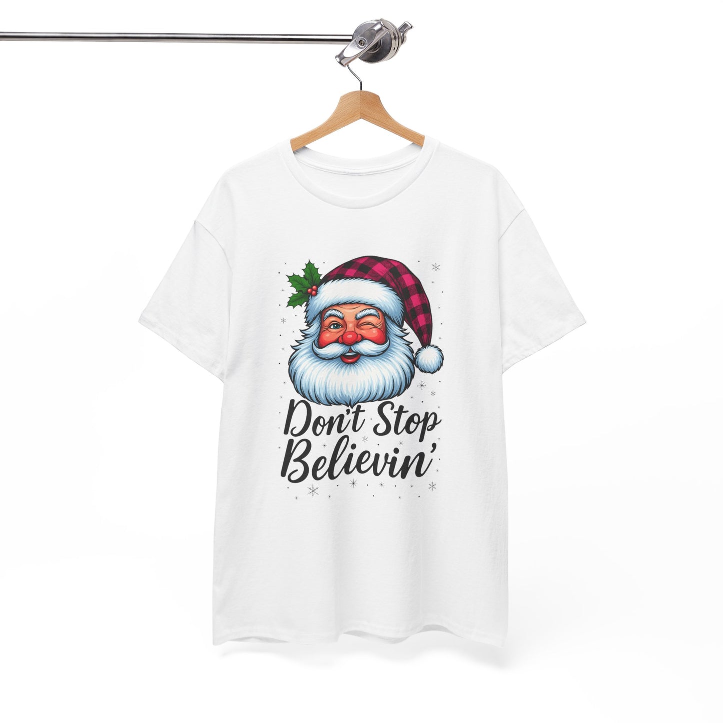 Santa Believin' Pink Holiday Tee