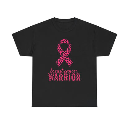 Pink Leopard Ribbon Breast Cancer Awareness Tee