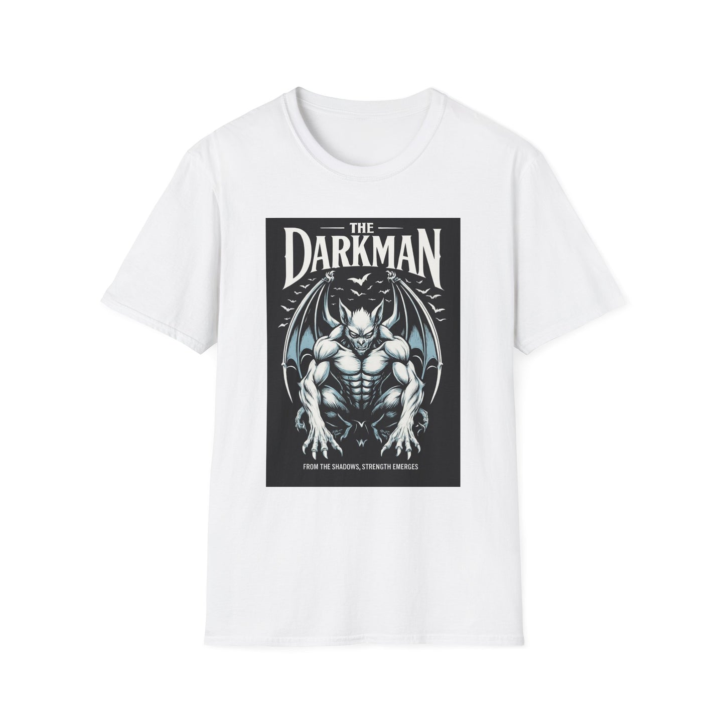 Darkman Graphic T-Shirt, Unisex Softstyle Tee, Edgy Apparel, Casual Wear, Halloween Costume, Gift for Him/Her