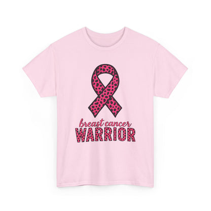 Pink Leopard Ribbon Breast Cancer Awareness Tee