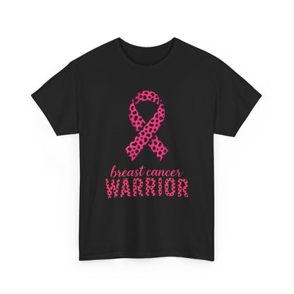 Pink Leopard Ribbon Breast Cancer Awareness Tee