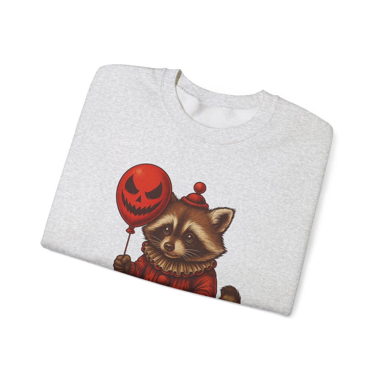 Creepy Clown Raccoon Halloween Sweatshirt