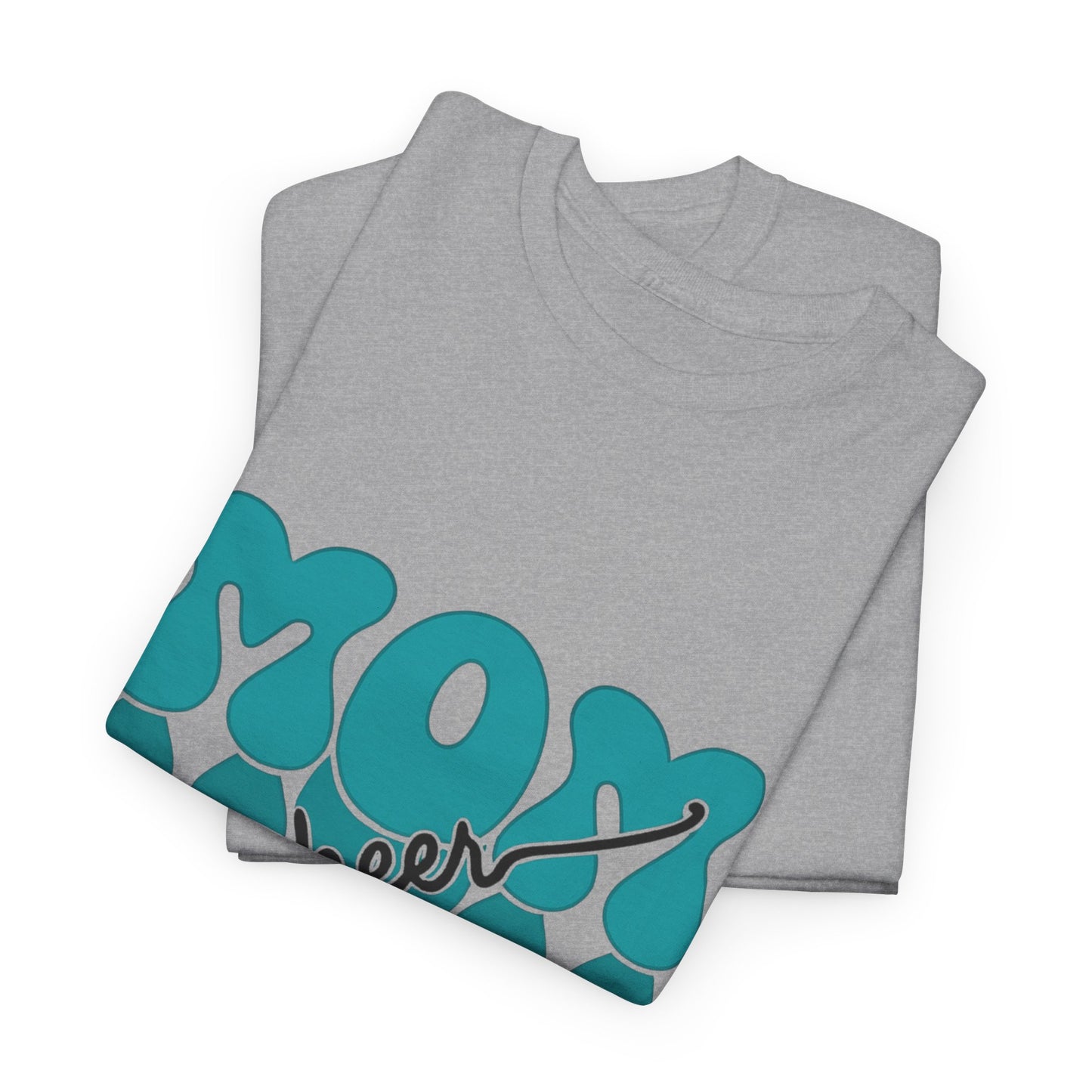 MOM Cheer – Turquoise Spirit Tee