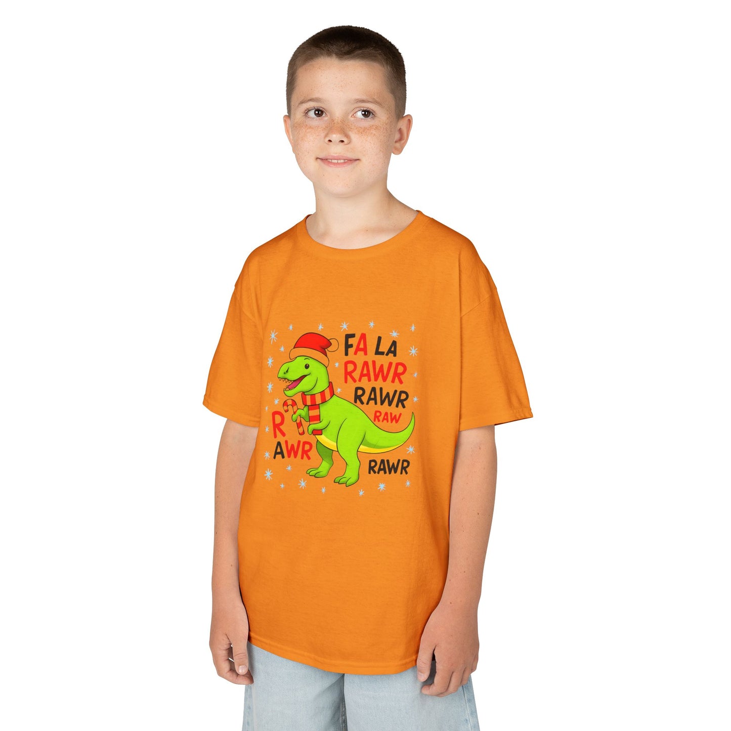 Holiday Dinosaur Kids Tee, Christmas Shirt, Fun Dinosaur T-Shirt, Kids Party Outfit, Cute Graphic Tee, Gift for Kids