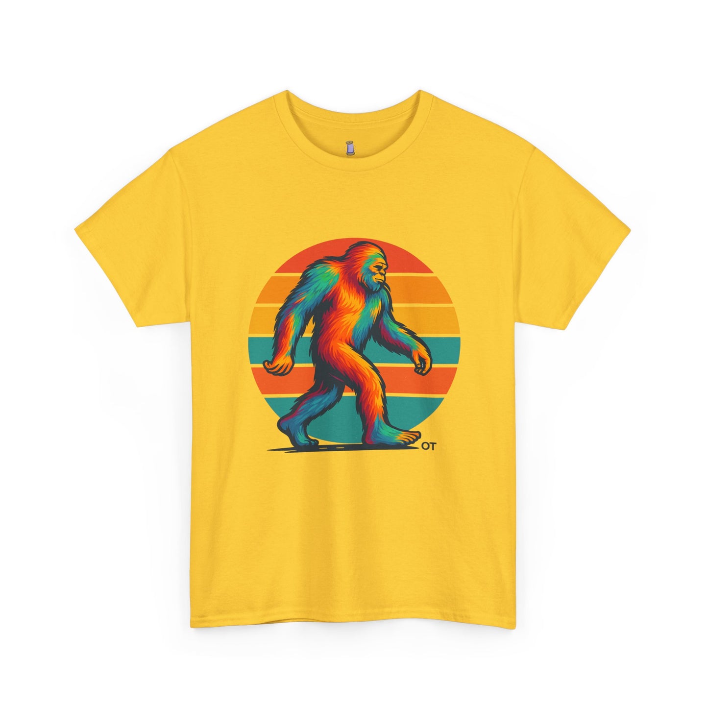 Colorful Bigfoot Unisex T-Shirt, Fun Graphic Tee for Nature Lovers, Perfect for Holidays, Festivals, Camping, Gifts