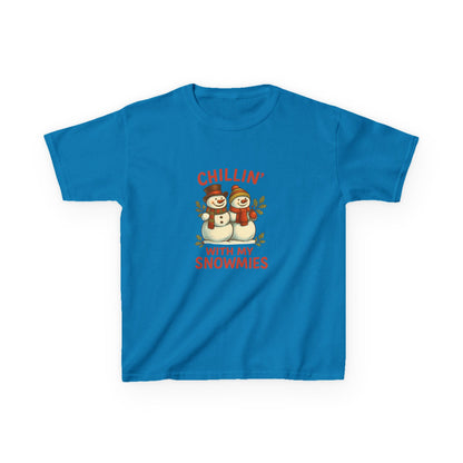 Chillin' Snowmies Christmas Tee - Kids' Holiday Shirt