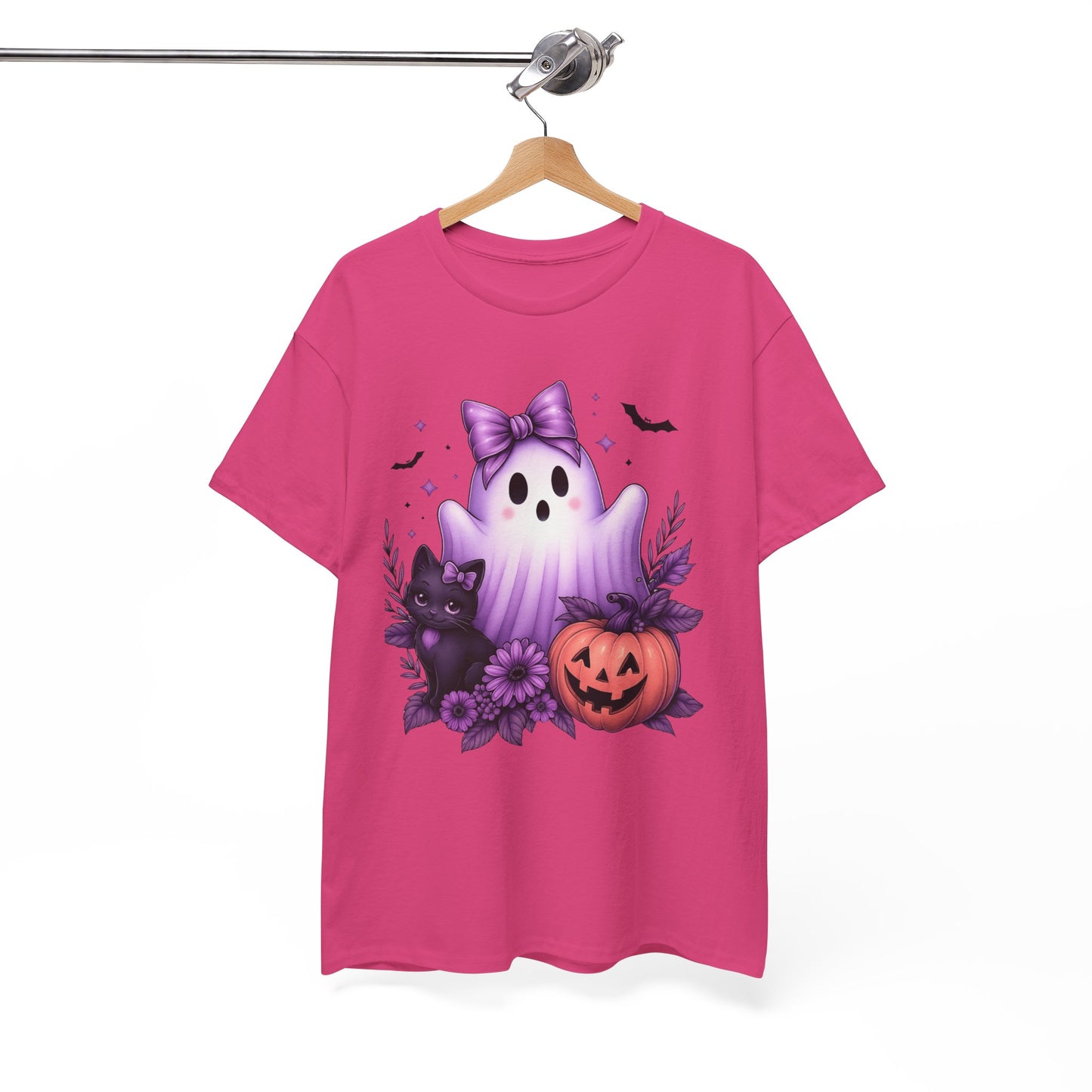 Pastel Halloween Ghost Cat Tee