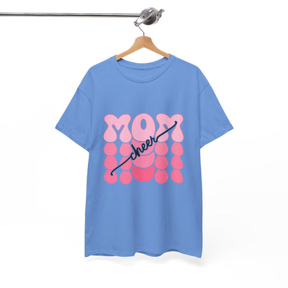 MOM Cheer – Pink Bubble Letter Spirit Tee