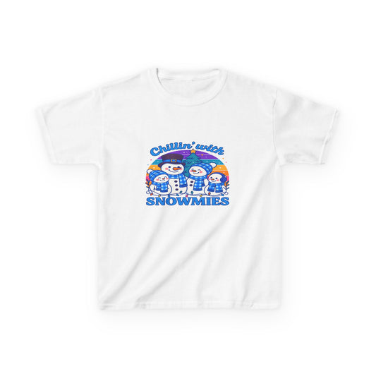Chillin' with Snowmies Holiday Tee - Retro Christmas