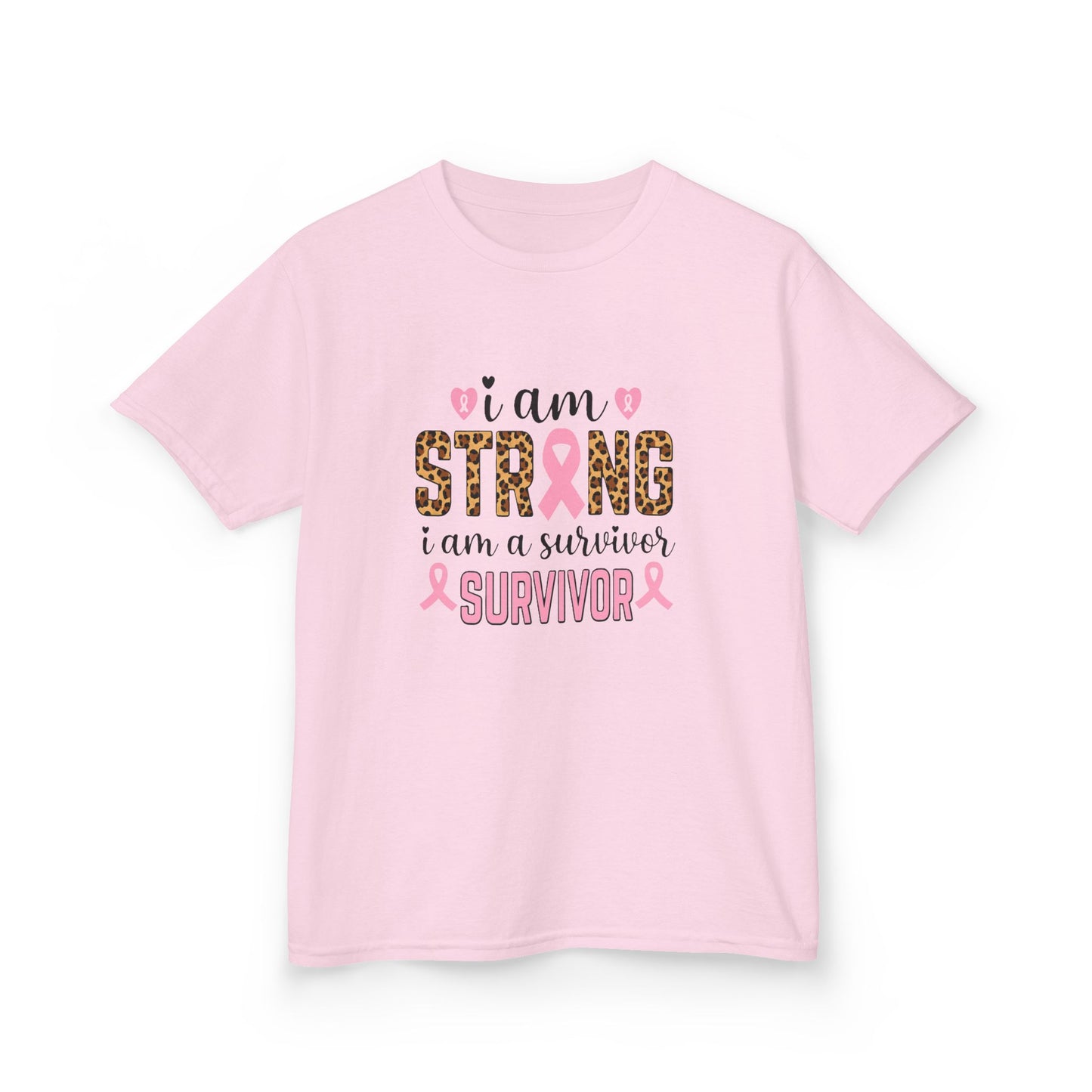 Breast Cancer Awareness Dinosaur Tee - I Am Strong Survivor