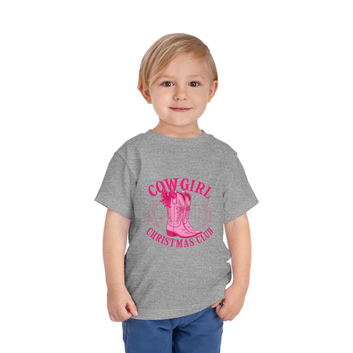 Cowgirl Christmas Club Tee - Pink Retro Holiday Shirt