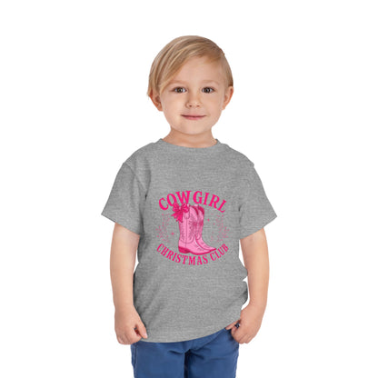 Cowgirl Christmas Club Tee - Pink Retro Holiday Shirt