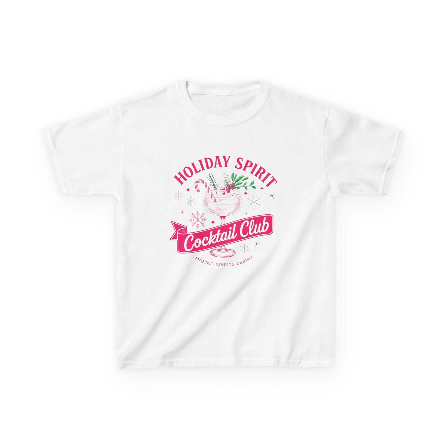 Holiday Spirit Dino Cocktail Club Kids Tee