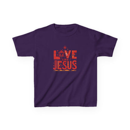 Love Like Jesus Christmas Dinosaur Kids Tee