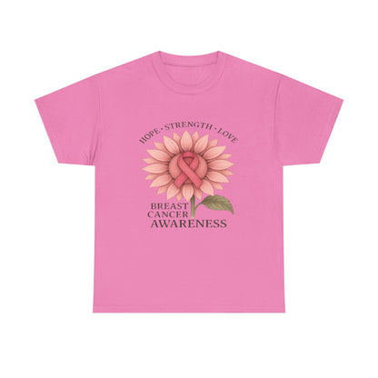 Hope Flower Breast Cancer Awareness Tee