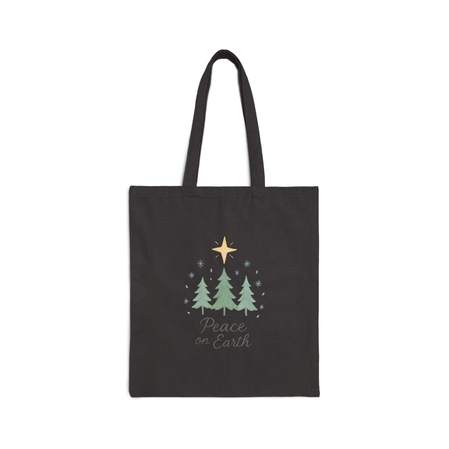 Peace on Earth Tote Bag — Holiday Christmas Canvas Shopper