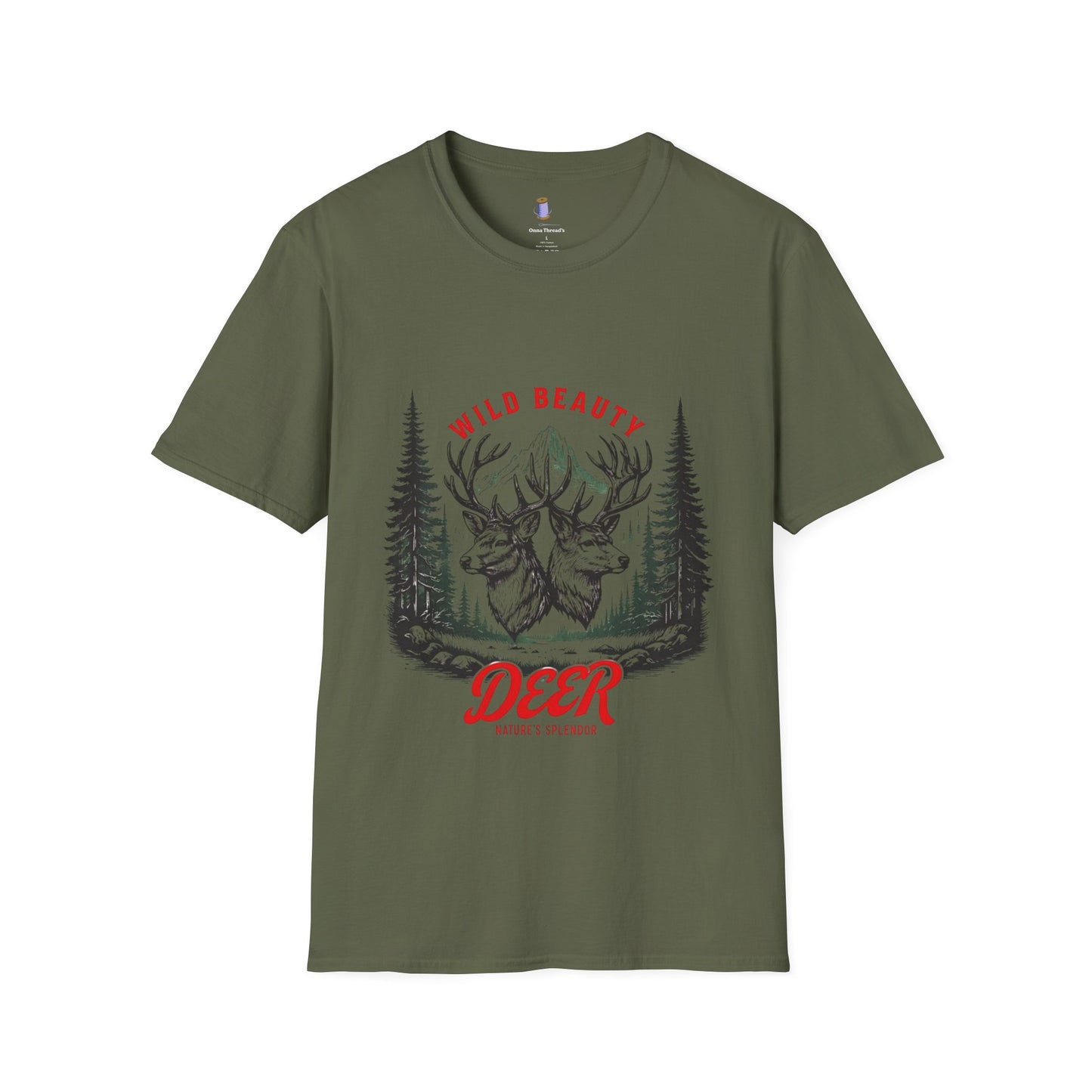Wild Beauty Deer T-Shirt, Nature Lover Tee, Wildlife Gift, Unisex Tee, Rustic Home Décor