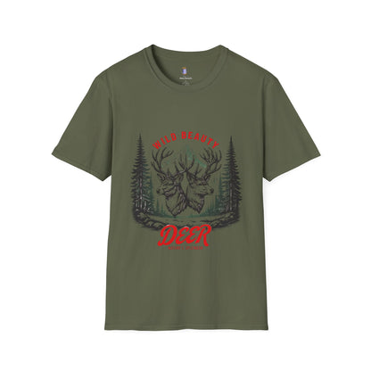 Wild Beauty Deer T-Shirt, Nature Lover Tee, Wildlife Gift, Unisex Tee, Rustic Home Décor