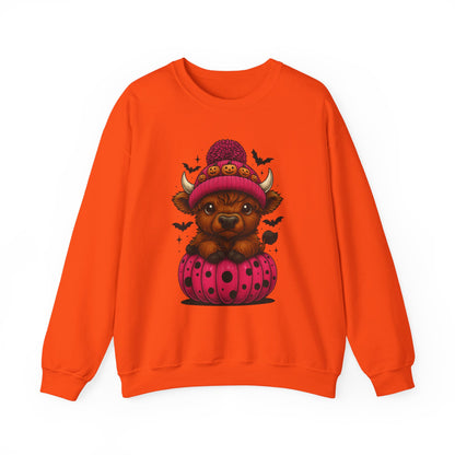 Highland Cow Halloween Sweatshirt - Cute Fall Vibes