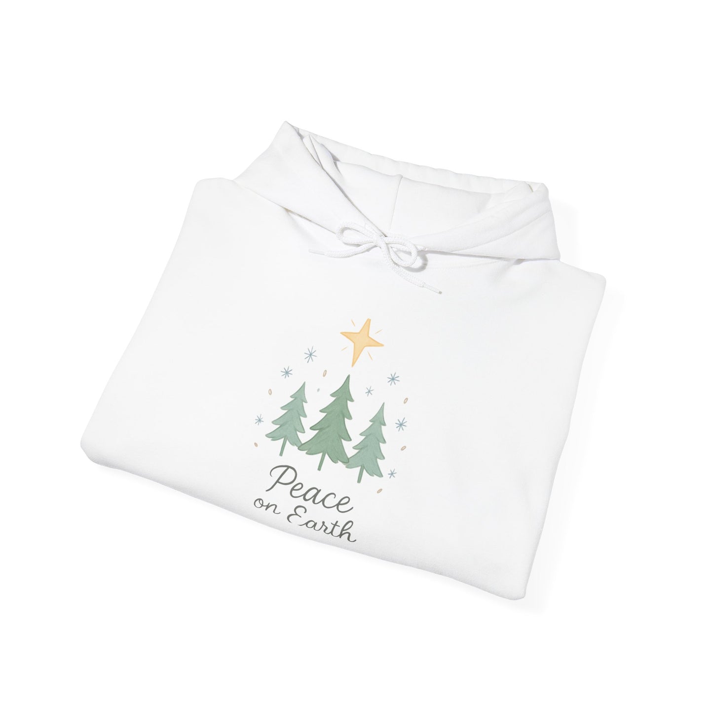 Holiday Hoodie - "Peace on Earth" Christmas Tree Pullover