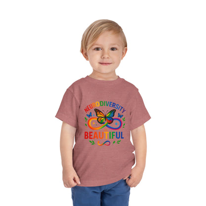 Toddler T-Shirt Colorful Butterfly Rainbow Infinity Symbol Acceptance Shirt