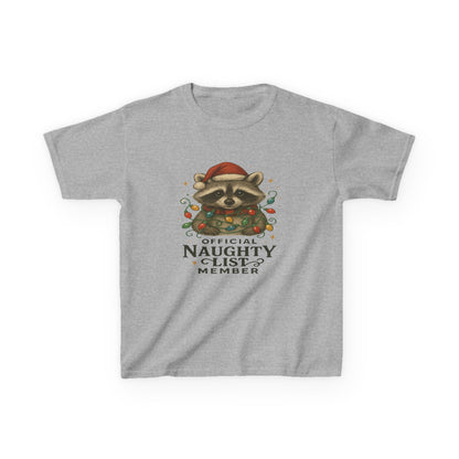 Naughty Raccoon Christmas Tee - Holiday Gift for Kids