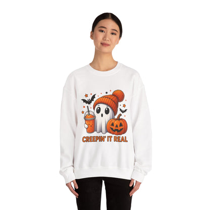 Creepin' It Real Ghost Halloween Sweatshirt