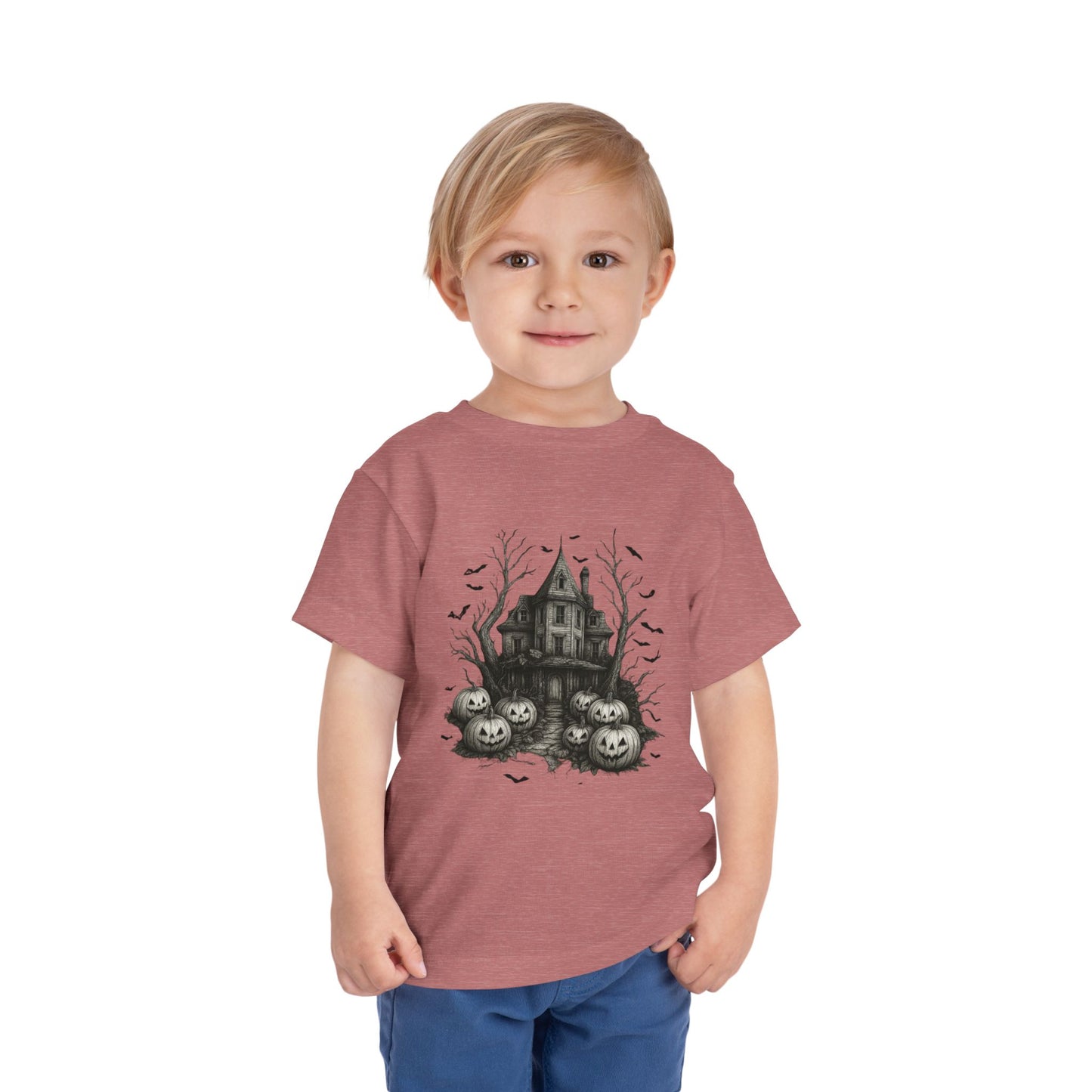 Spooky Halloween House Toddler Christmas Tee