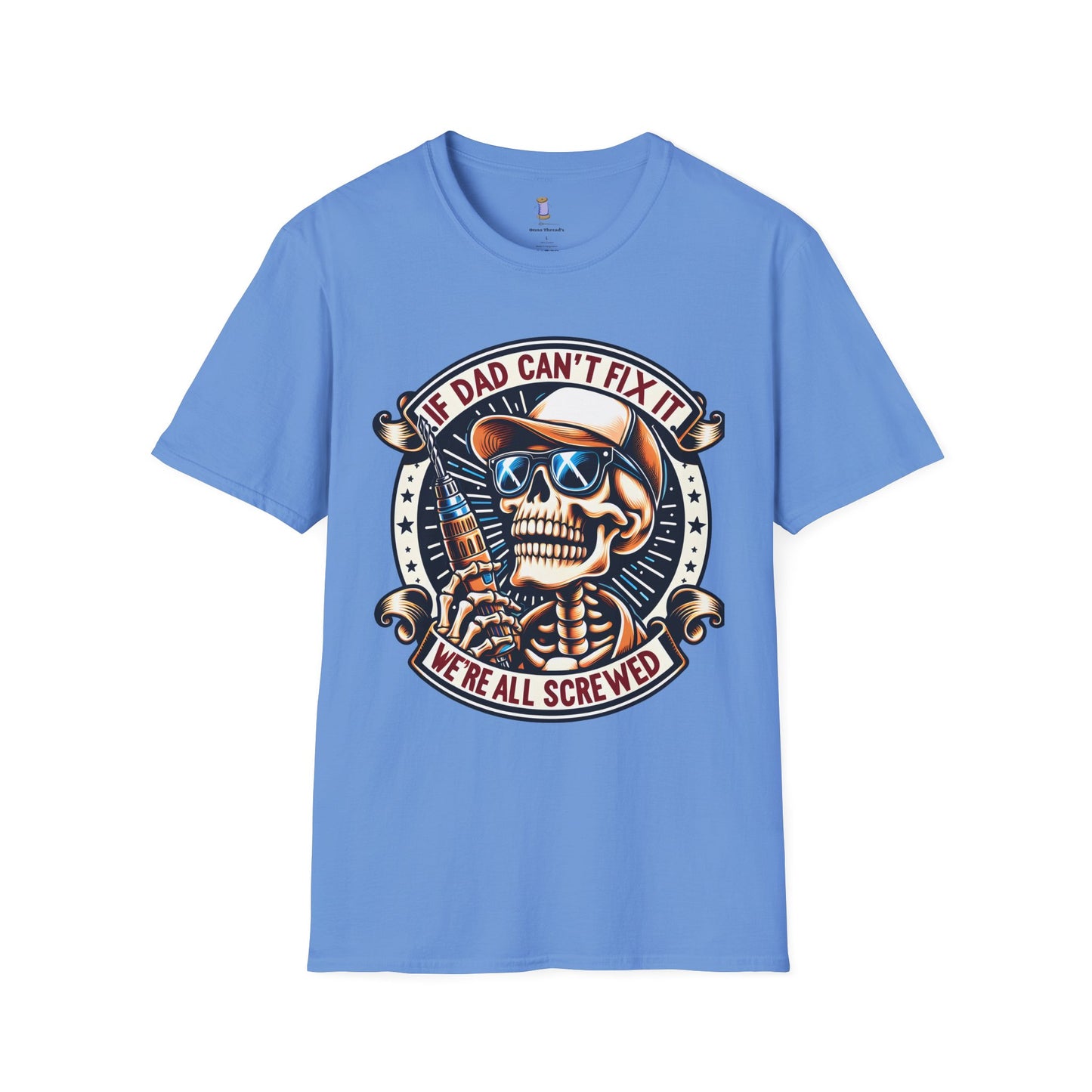 Cool Dad Skull T-Shirt | Funny Gift for Dads | Perfect for Birthdays, Father's Day, Casual Wear, Family Gatherings, Halloween