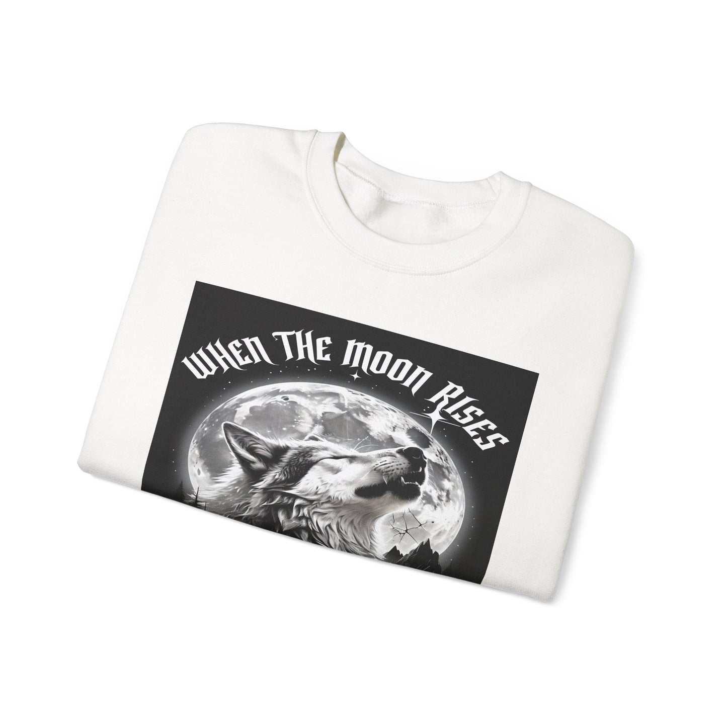 Wolf Howling at Moon Sweatshirt - Gothic Halloween