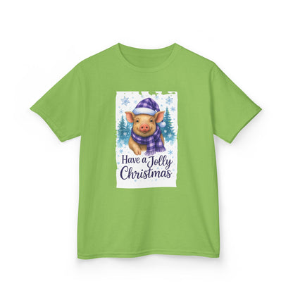 Jolly Pig Christmas Tee - Kids Holiday Shirt