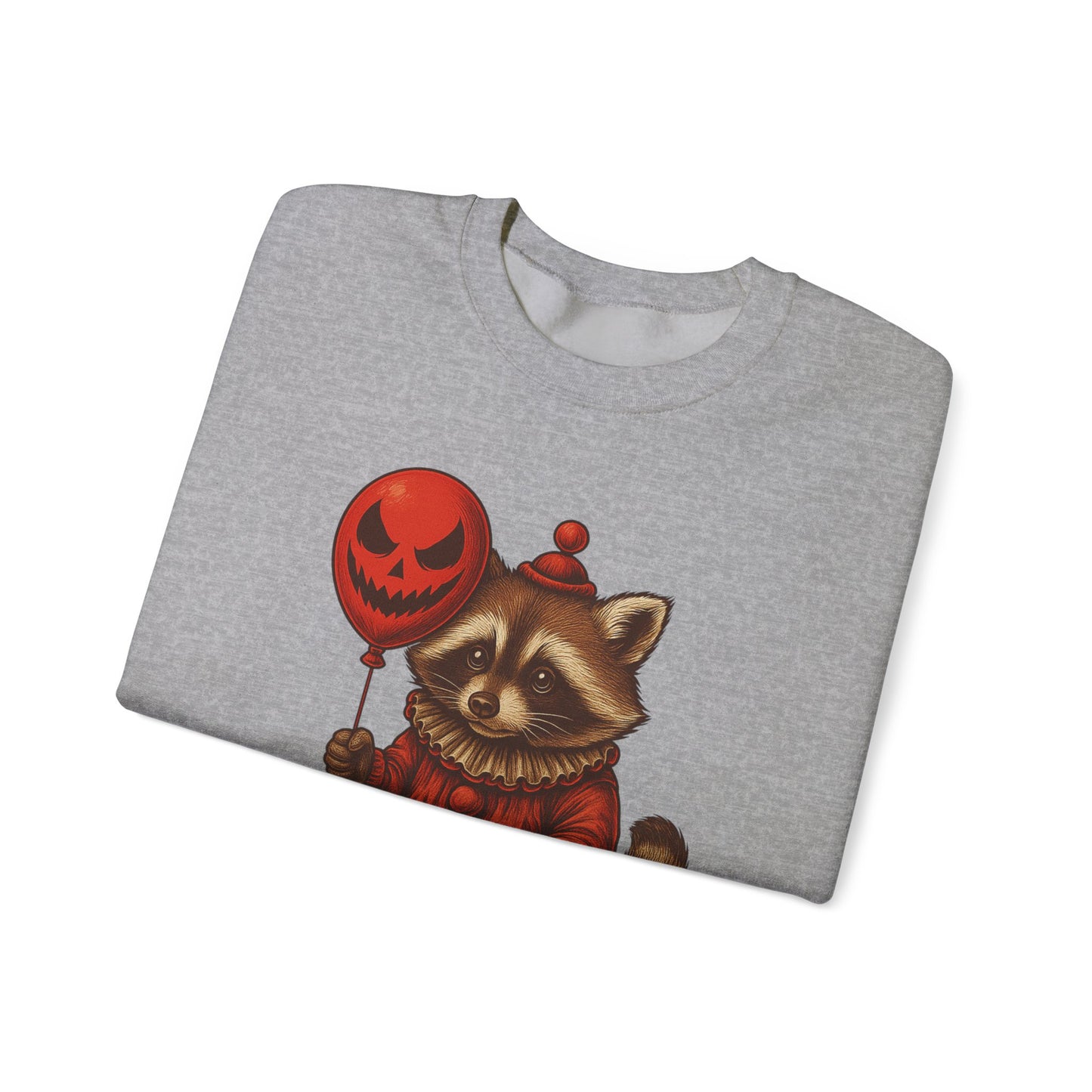 Creepy Clown Raccoon Halloween Sweatshirt