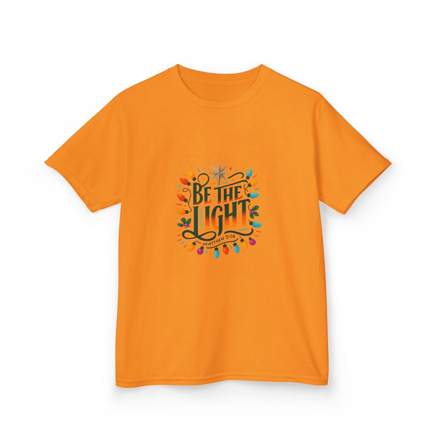 Be the Light Christmas Dinosaur Kids Tee