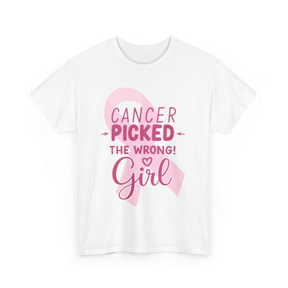 Cancer: The Wrong Picked Girl - Pink Ribbon Tee