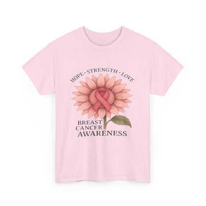 Hope Flower Breast Cancer Awareness Tee