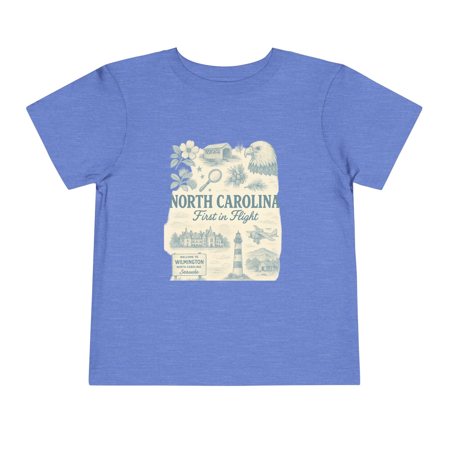 Toddler Tee - NC Landmarks Vintage First in Flight Design