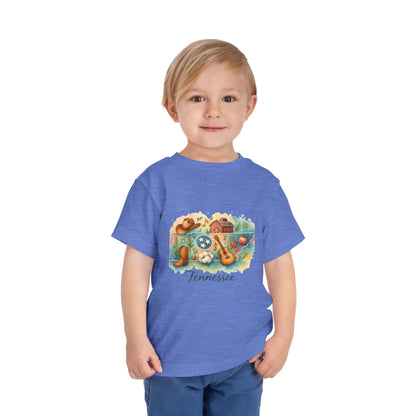 Toddler Tee Tennessee Watercolor Illustration