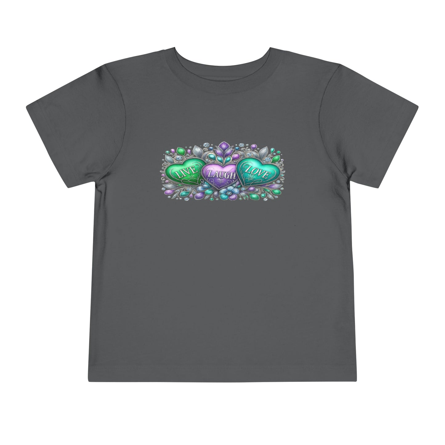 Toddler Tee Live Laugh Love Floral Design