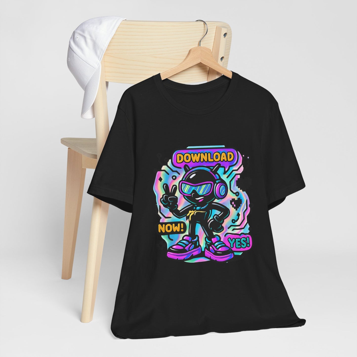 Download Now! Retro Gamer Alien T-Shirt — Neon Vaporwave Gaming Tee