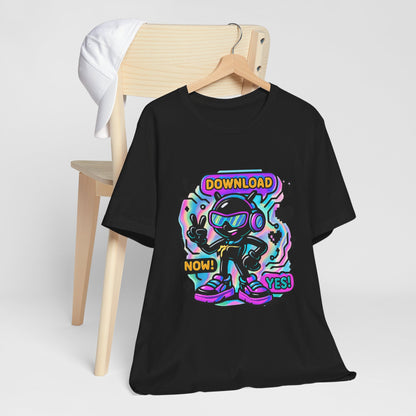 Download Now! Retro Gamer Alien T-Shirt — Neon Vaporwave Gaming Tee