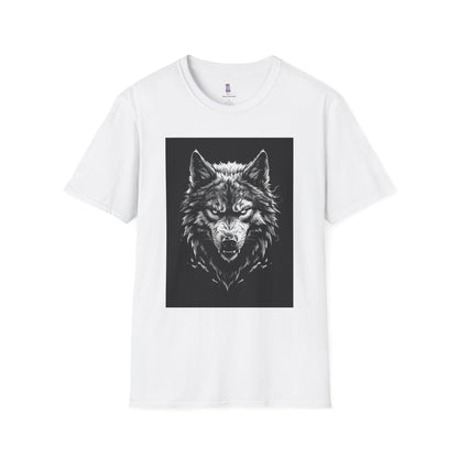 Wolf Graphic Unisex Softstyle T-Shirt, Animal Lover Apparel, Nature Tee, Unique Gift for Outdoorsy Friends, Casual Wear, Birthday Gift