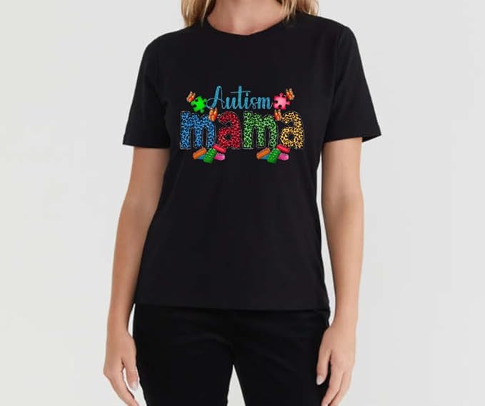 Autism Mama Black Adult T-Shirt