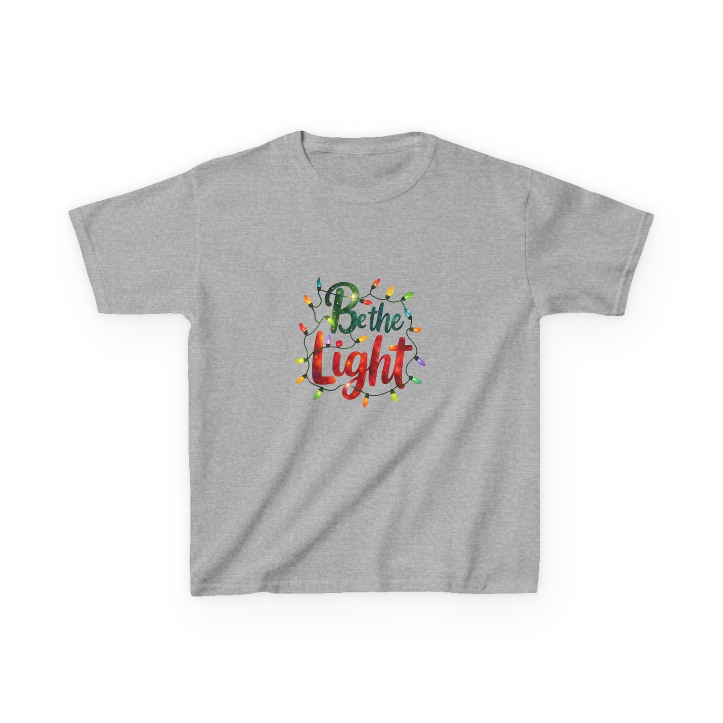 Be the Light - Watercolor Dinosaur Christmas Kids Tee