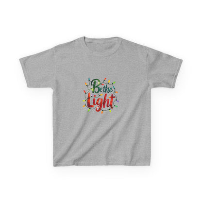 Be the Light - Watercolor Dinosaur Christmas Kids Tee