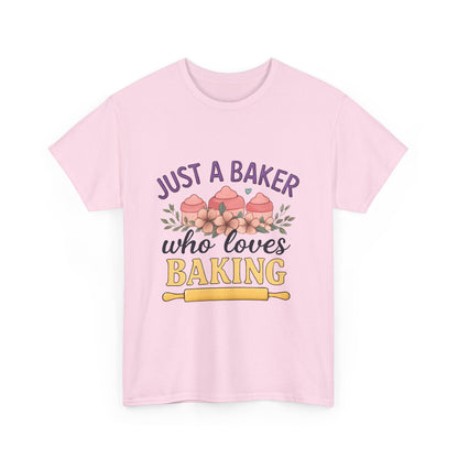 Baking Lover Tee with Cupcake and Rolling Pin Design