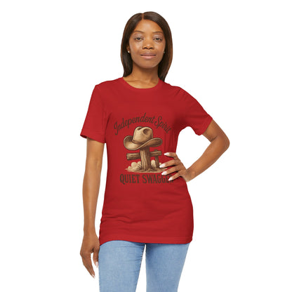 Quiet Swagger Cowboy Tee — Independent Spirit Western T-Shirt